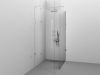 Cabină de duș Alux Premium de tip L 120x90 - sticlă securizată